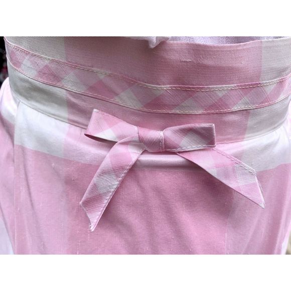 Vintage 1960 Pink Gingham Full Gown Maxi Skirt - Picture 9 of 12
